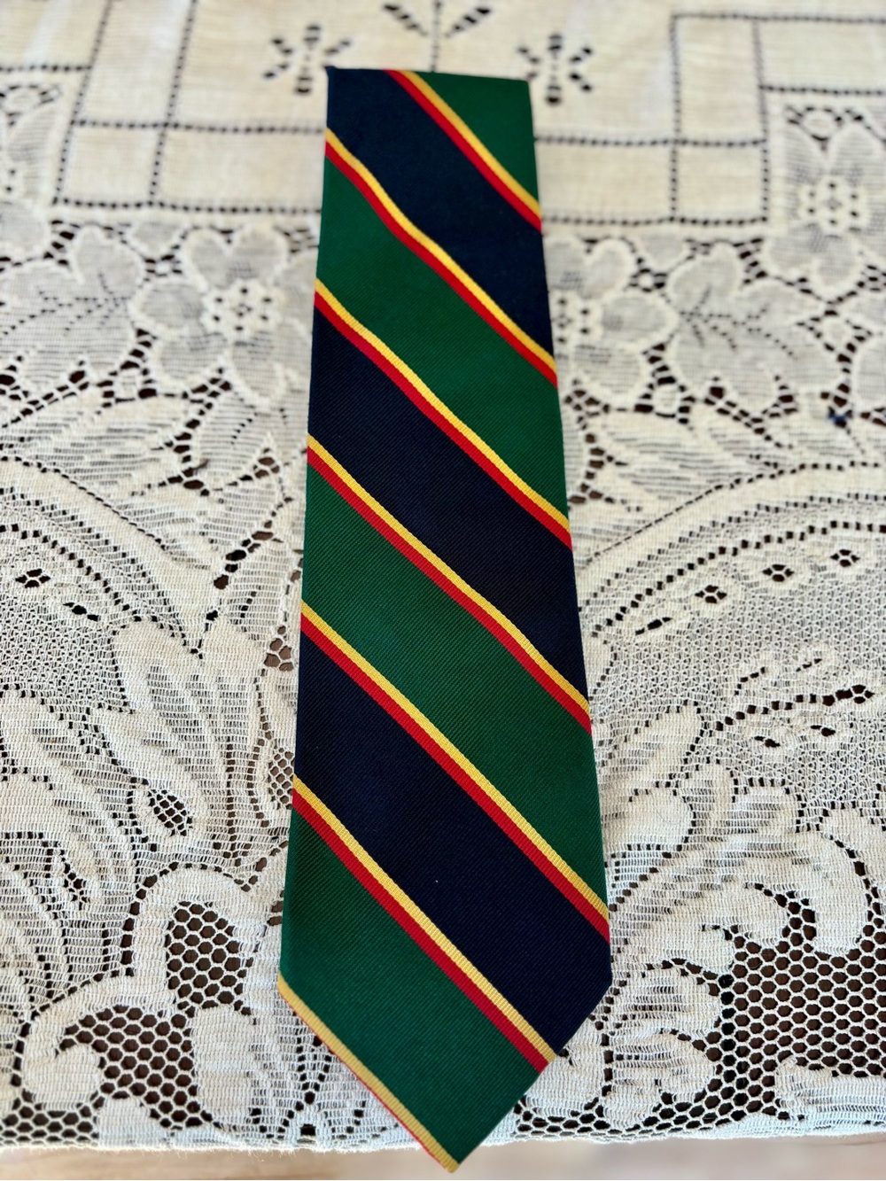 Vintage Brooks Brothers Makers Silk Regimental Stripe Tie - USA.